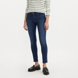 Levi's Mid Rise Dark Wash Skinny Jeans